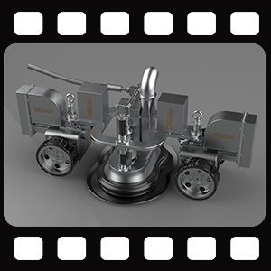 CR4D船體除鏽（xiù）機器人|船舶除鏽機器人現場作業展示