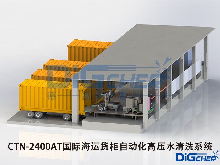 CTN-2400AT國際海運貨櫃自動化高壓水清洗係統