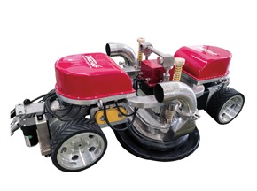 一款行走方便的超高壓水船舶除鏽（xiù）爬壁機器人