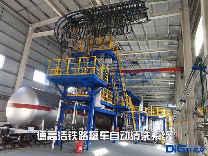 德高洁铁路(lù)罐车自动清洗系统