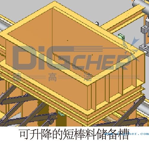 可升降的短棒料儲（chǔ）備（bèi）槽